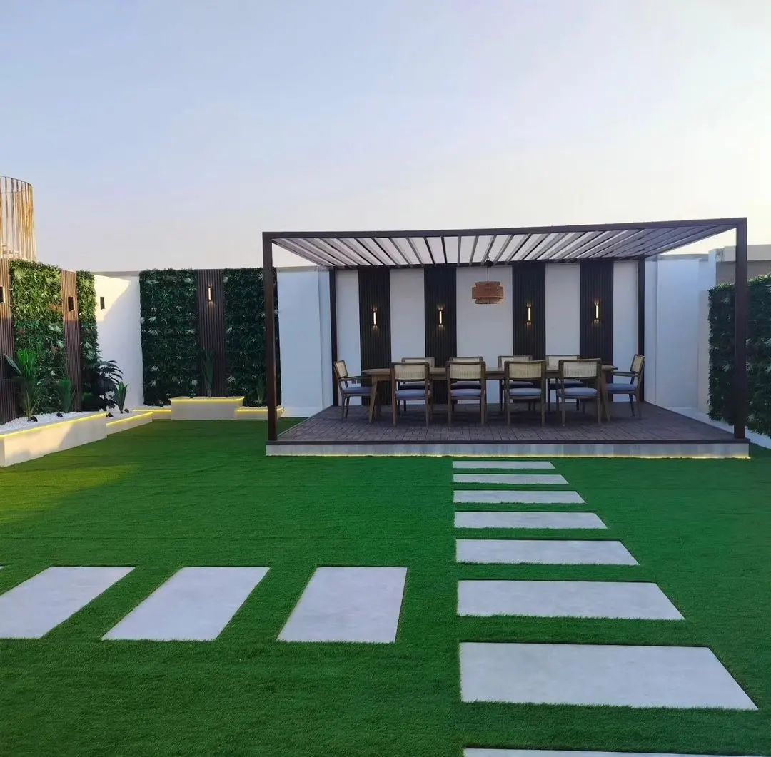 تنسيق حدائق جدة ومكة وتركيب العشب الصناعي (320)