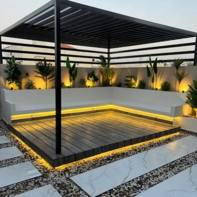 تنسيق حدائق جدة ومكة وتركيب العشب الصناعي (153)